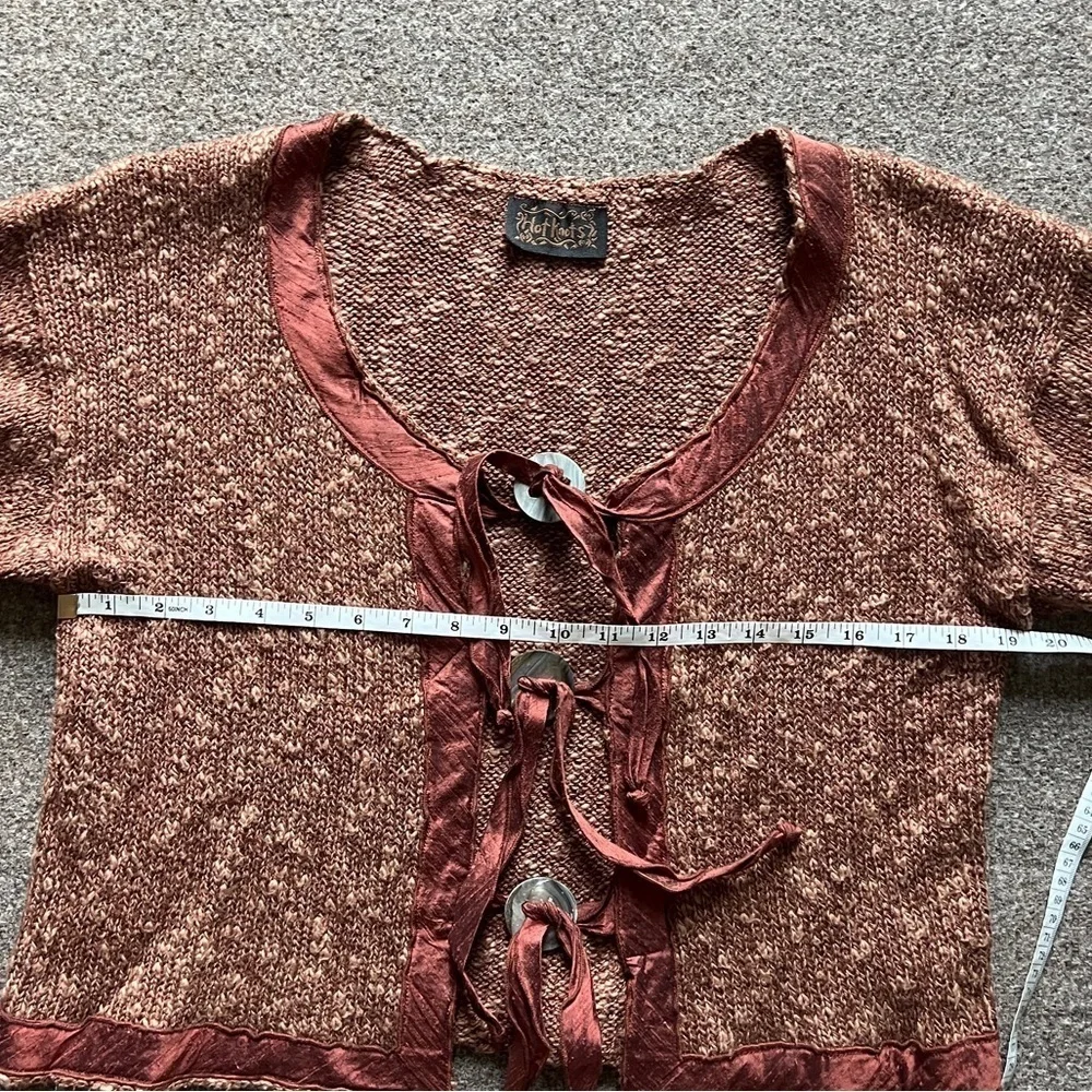 Vintage Y2K Hot Knots Hand Made Cardigan Sweater Renaissance Cottage Fairy Core - Picture 9 of 11